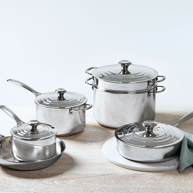 10-Piece Stainless Steel Cookware Set | Le Creuset